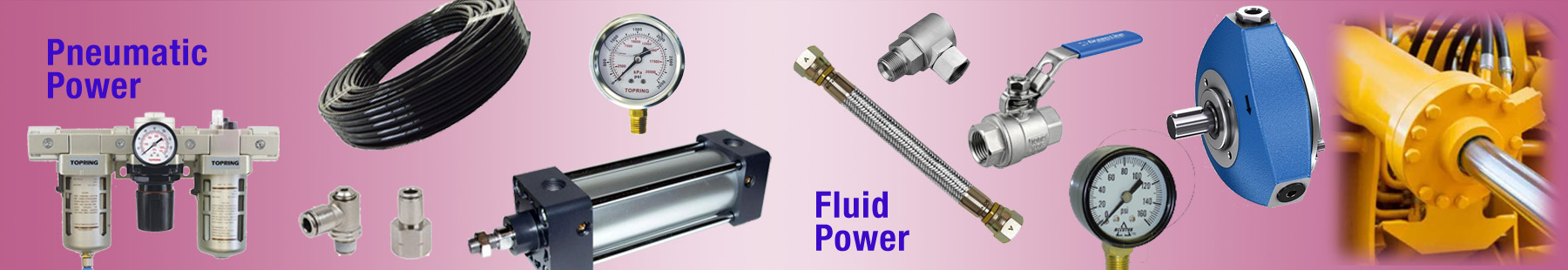 air filter/regulator/lubricator, air tubing, air presure gauge, air cylinder, bosch radial piston pump, hydraulic pressure gauge, hydraulic valve, hydraulic cylinder composite image