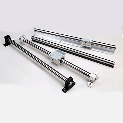 composite image showing selection of bearingg shafts and support rails