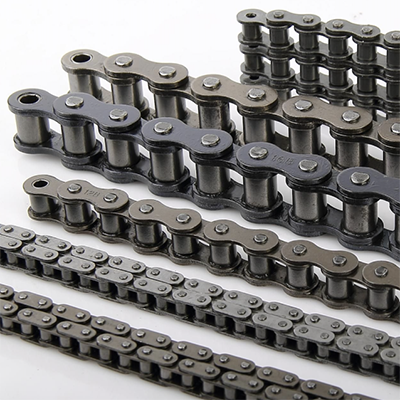 composite image of a selection of various sizes and load capacity of chain