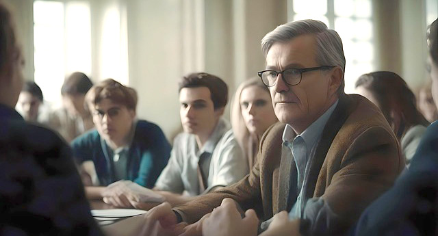 client satff at an on-site product demonstration seminar