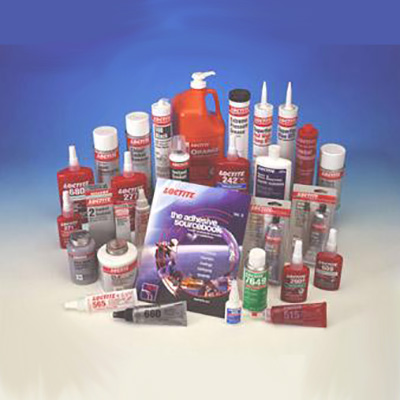 composite image showing multiple sizes and types of Loctite adhesives